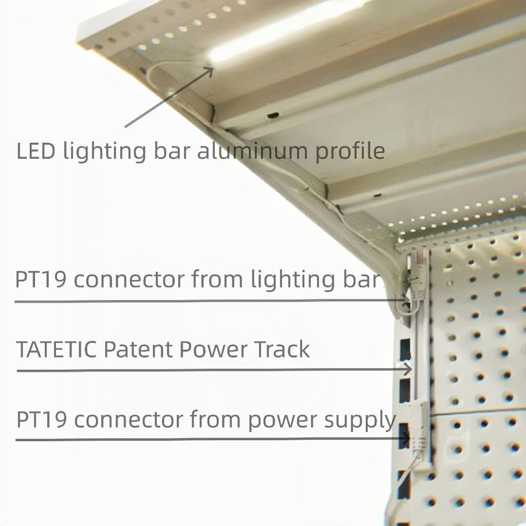 TITATEC Gondola Shelving Lights kit Includes 8 Pack 4200K Natural White Light Bars, LED Driver and Accessories Suits for Super Market Retail Display Shelves via Magnets to Install Under Shelf