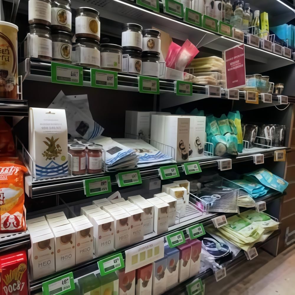 TITATEC Gondola Shelving Lighting LED Shelf Hardwire Lights for Retail Store Refrigerator Cooler Merchandiser Pure White 6000K Small Thin Design Magnet to Install on Upright or Back Panel