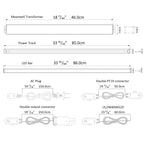 TITATEC Gondola Shelving Lights kit Includes 8 Pack 4200K Natural White Light Bars, LED Driver and Accessories Suits for Super Market Retail Display Shelves via Magnets to Install Under Shelf