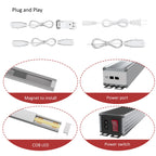 TITATEC 3ft Gondola Shelving Lights kit and 4ft Gondola Shelves Lighting kit